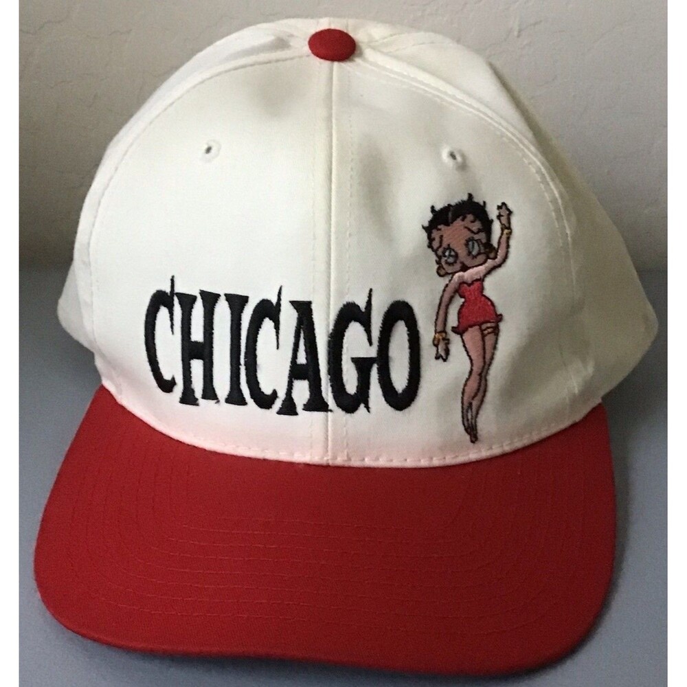 VTG RARE HTF Betty Boop “Chicago” Embroidered SnapBack Hat - American Needle VG+